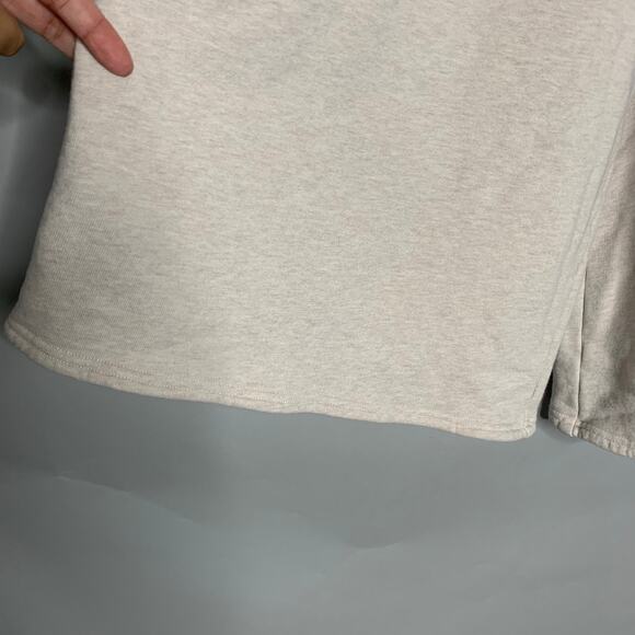 Taylor Jay S Pull On Wide Leg Cropped Sweatpants Lounge Culotte Beige - Picture 7 of 11